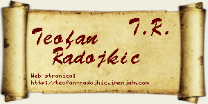 Teofan Radojkić vizit kartica